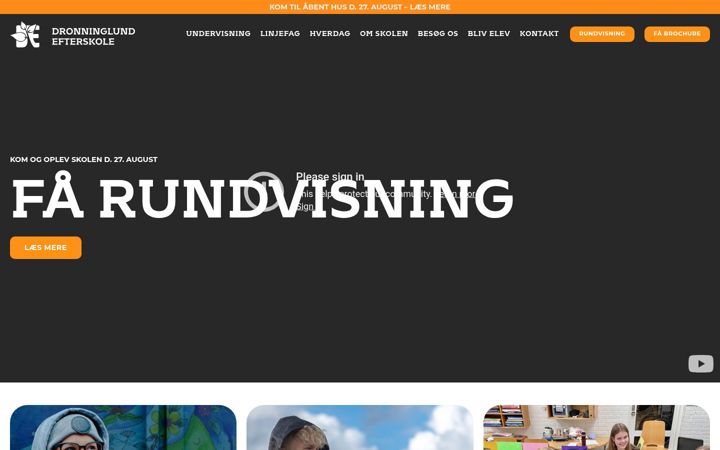 Screenshot stránky dronninglundefterskole.dk