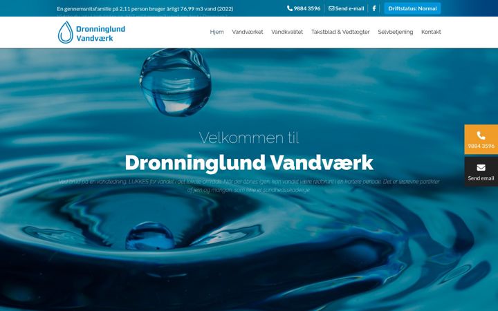 Snimka zaslona za dronninglundvand.dk