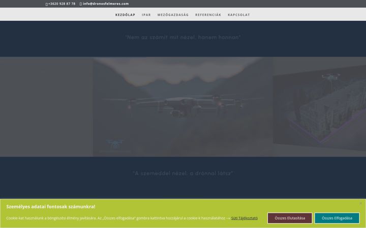 Screenshot of dronosfelmeres.com