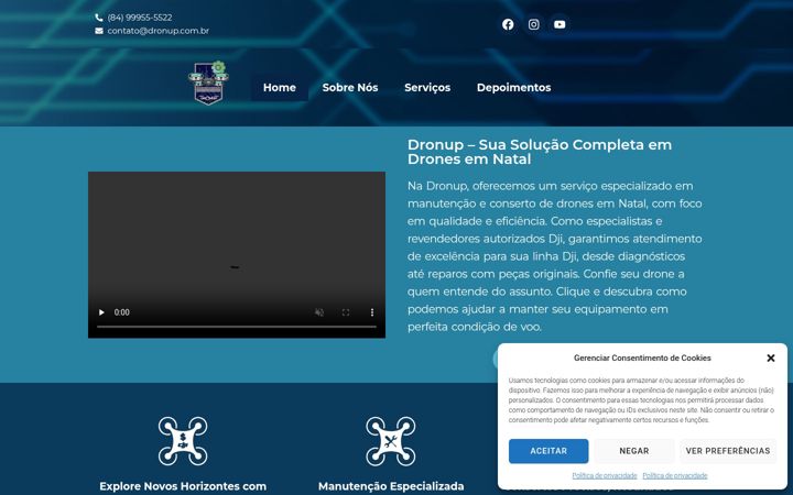 Skärmbild av dronup.com.br
