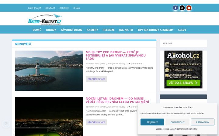 Snímek obrazovky drony-kamery.cz