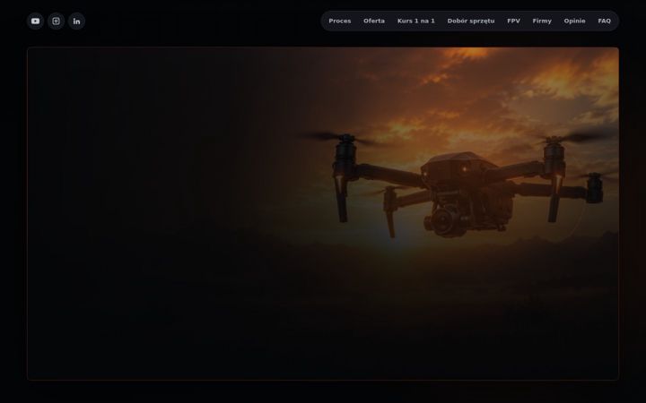Kuvakaappaus sivustosta dronyifilmy.pl