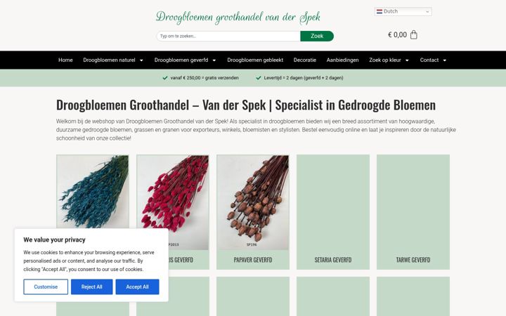 Screenshot di droogbloemen-groothandel.nl
