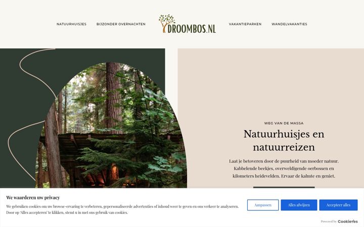 Screenshot di droombos.nl