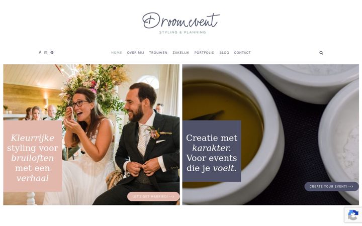 Screenshot di droomevent.nl