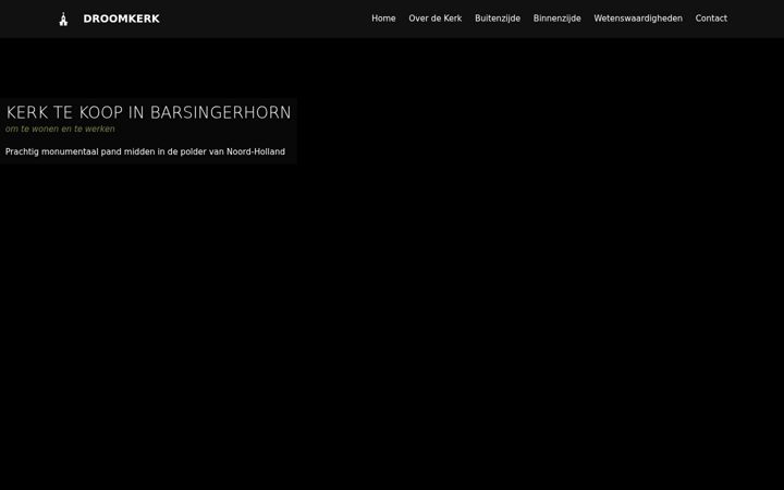 Screenshot di droomkerk.nl