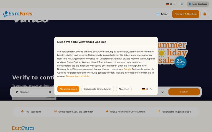 Screenshot of droomparken.de