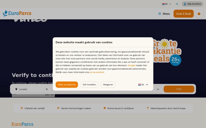 Screenshot di droomparken.nl