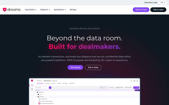 Screenshot of drooms.com