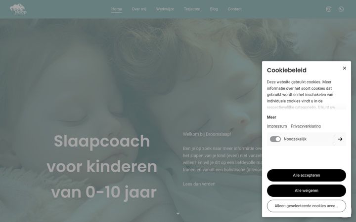 Screenshot di droomslaap.nl