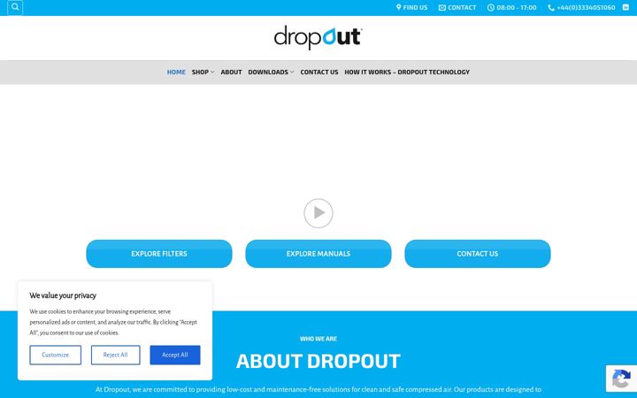 Screenshot di drop-out.co.uk