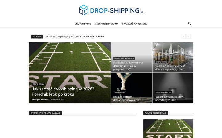 Kuvakaappaus sivustosta drop-shipping.pl