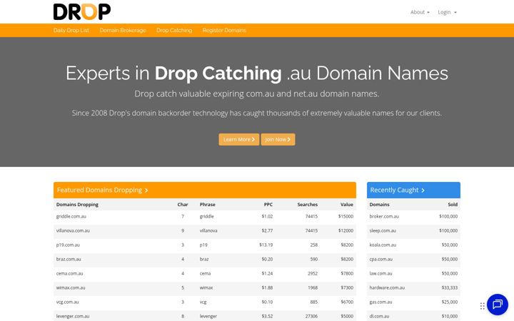 Screenshot of drop.com.au