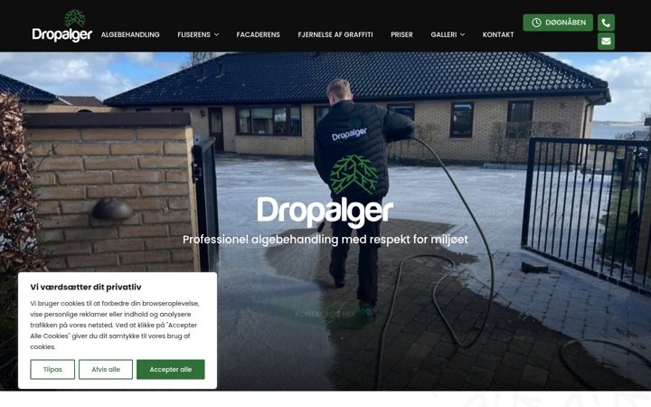 Snimka zaslona za dropalger.dk