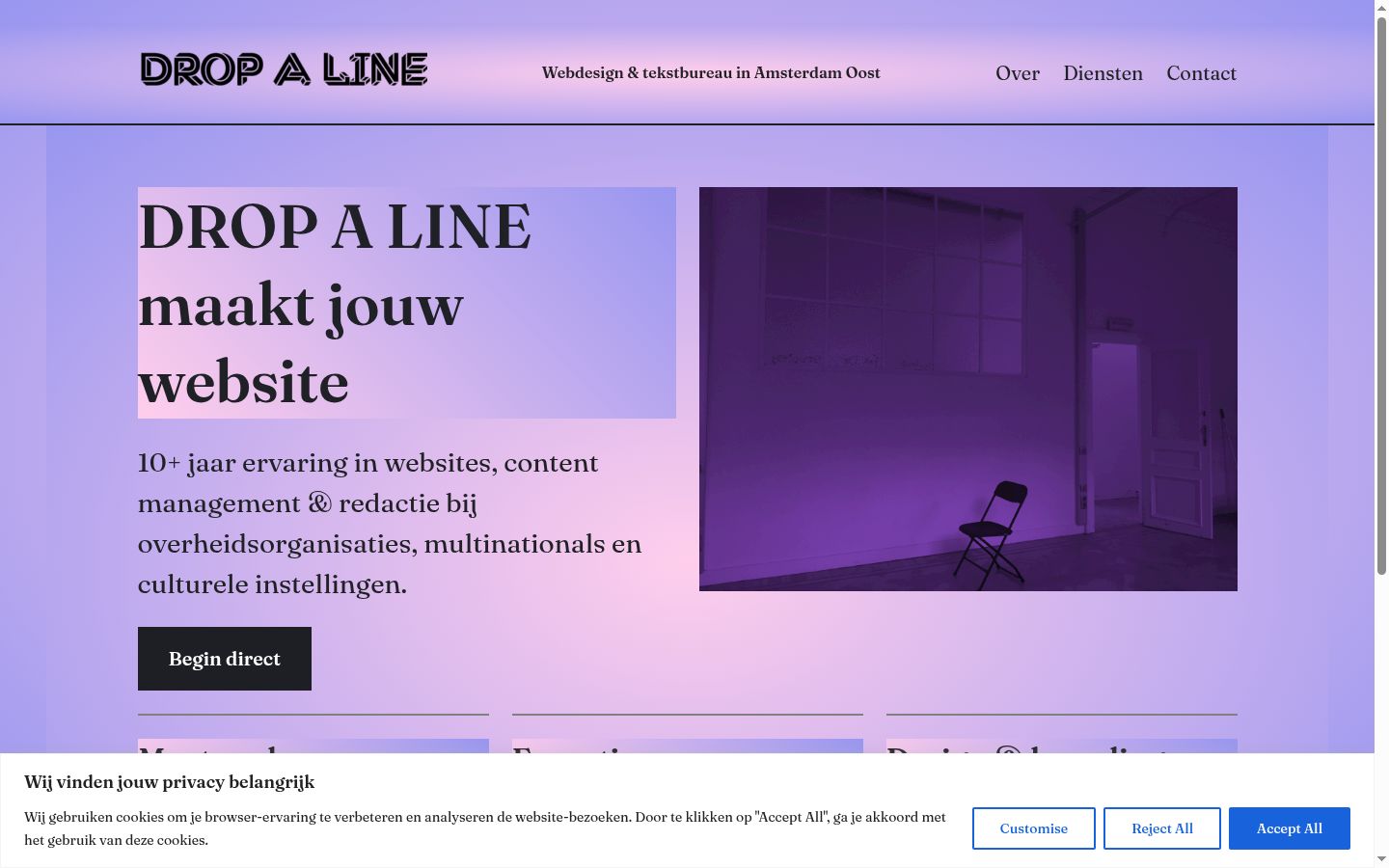 Screenshot tal-banner tal-kunsens muri qabel kwalunkwe interazzjoni