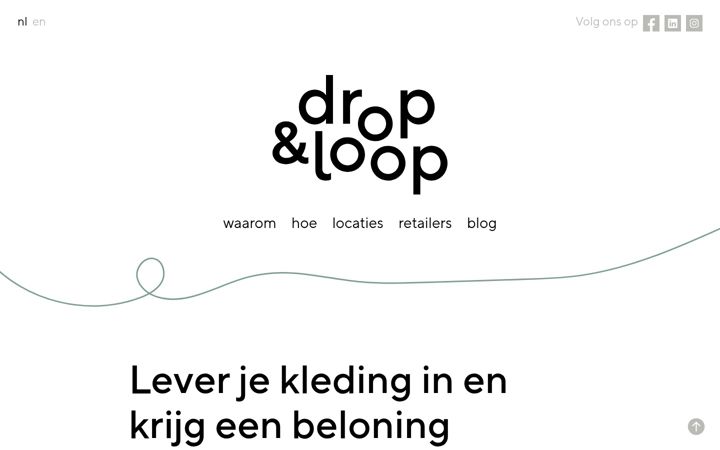 Screenshot di dropandloop.nl