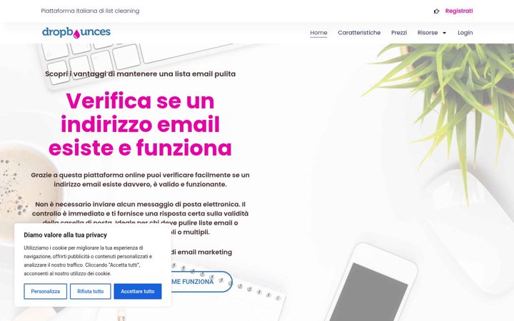 Screenshot of dropbounces.com