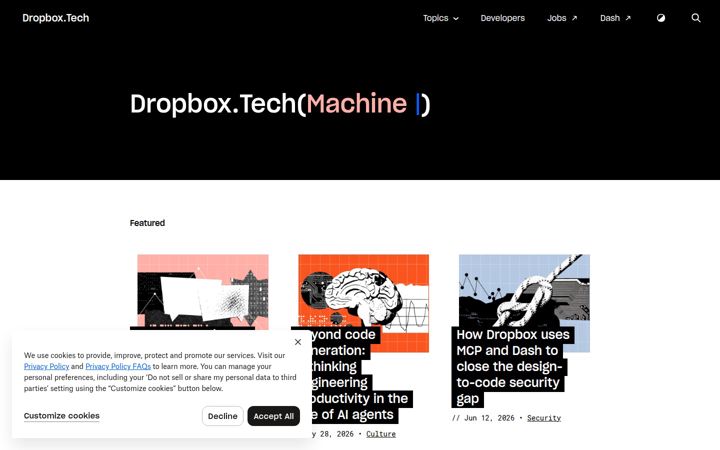 Screenshot of dropbox.tech