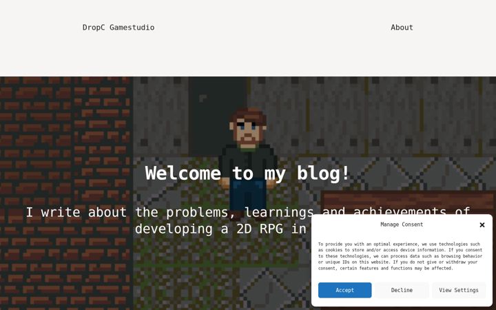 Screenshot of dropc-gamestudio.com