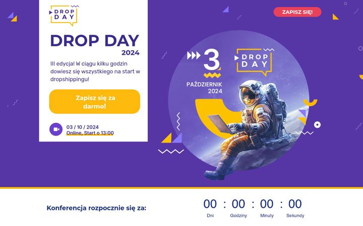 Captura de pantalla de dropday.pl