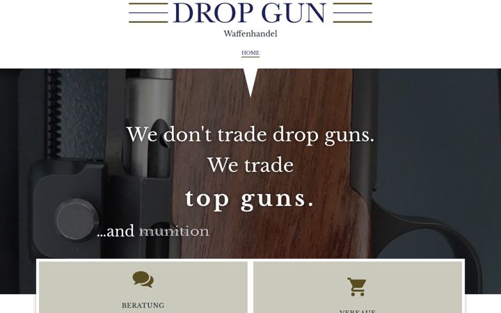 Kuvakaappaus sivustosta dropgun.de
