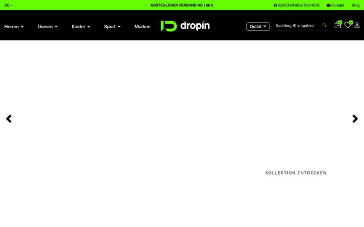 Kuvakaappaus sivustosta dropinsports.de