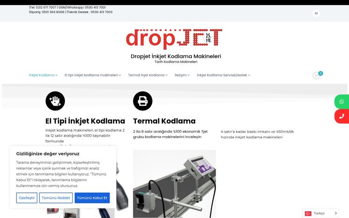 Capture d'écran de dropjet.com.tr
