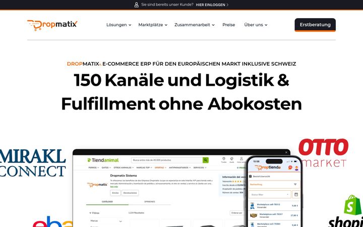 Screenshot of dropmatix.com