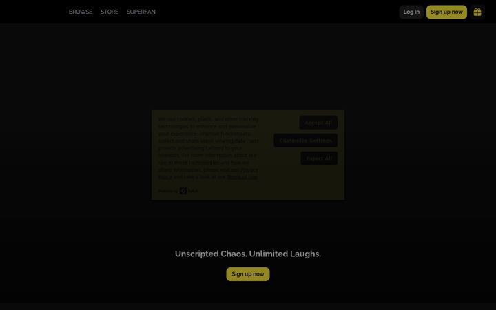 Screenshot of dropout.tv