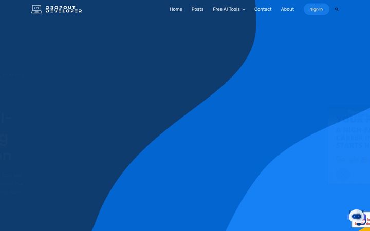Screenshot of dropoutdeveloper.in