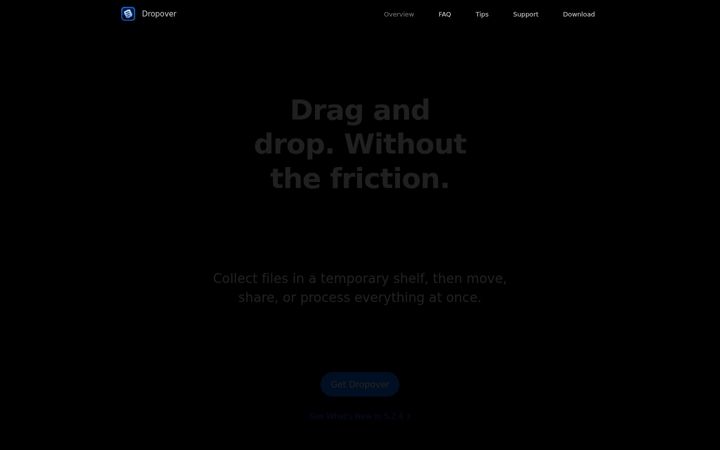 Screenshot of dropoverapp.com