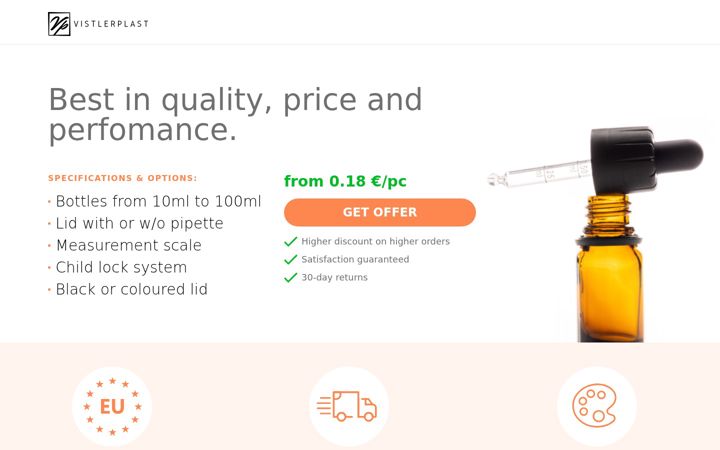 Screenshot of dropper-bottles.com