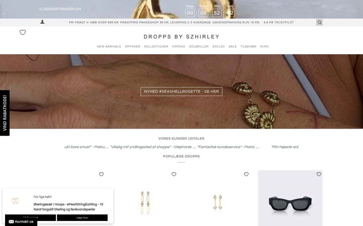 Snimka zaslona za droppsbyszhirley.dk