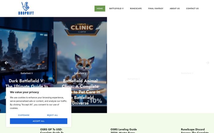 Screenshot of droprift.com