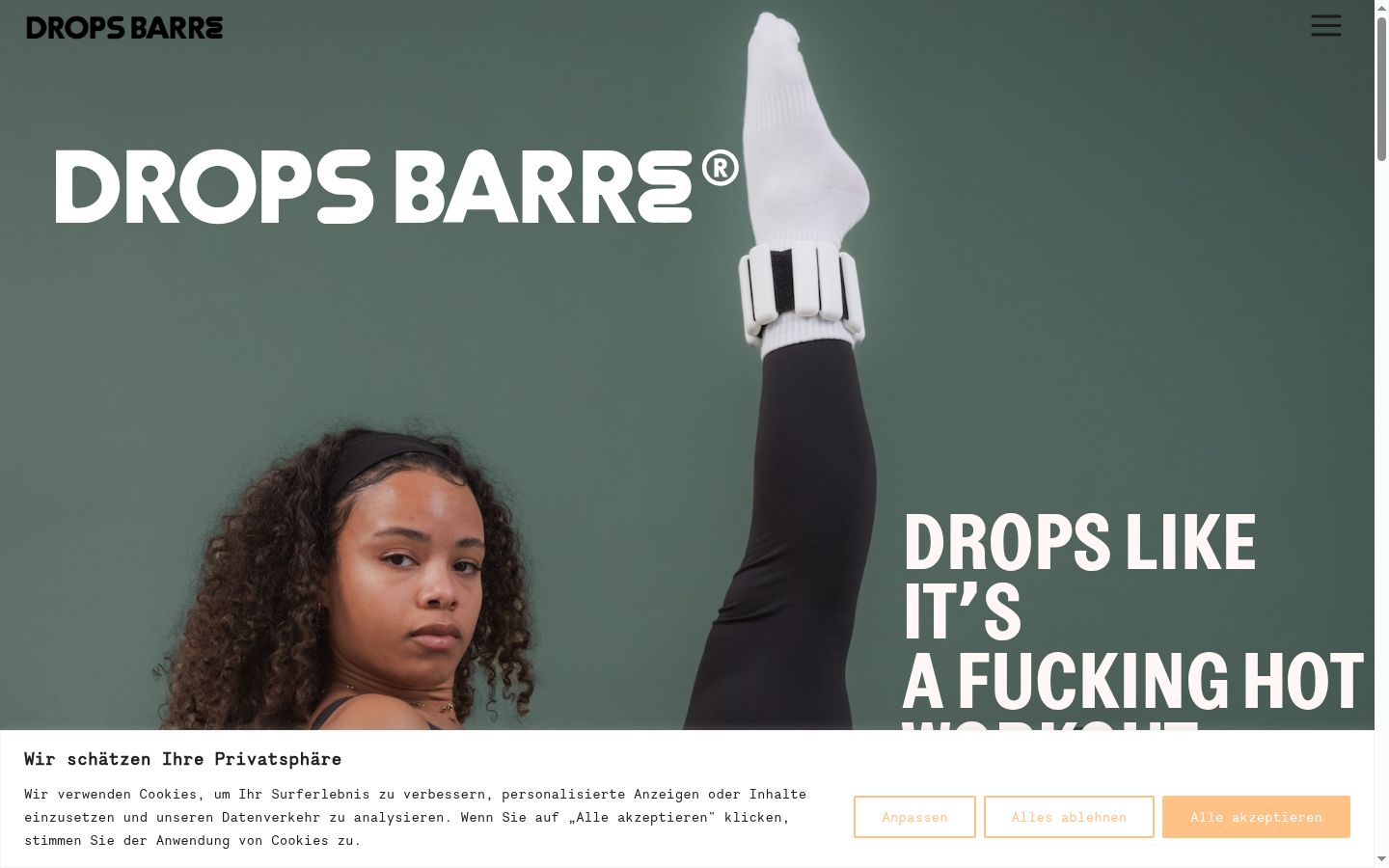 Screenshot des Einwilligungsbanners vor jeglicher Interaktion