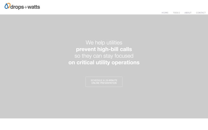 Screenshot of dropsandwatts.com