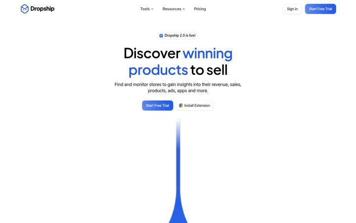 Screenshot of dropship.io