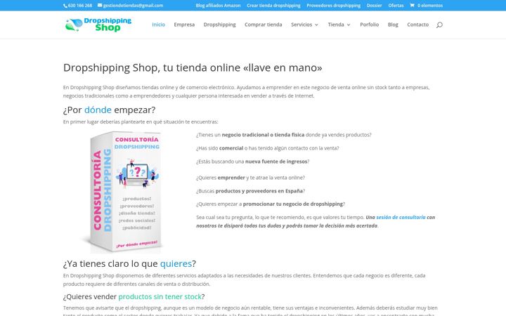 Captura de pantalla de dropshippingshop.info