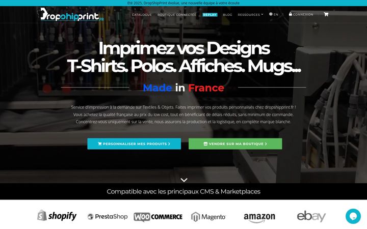 Screenshot of dropshipprint.fr