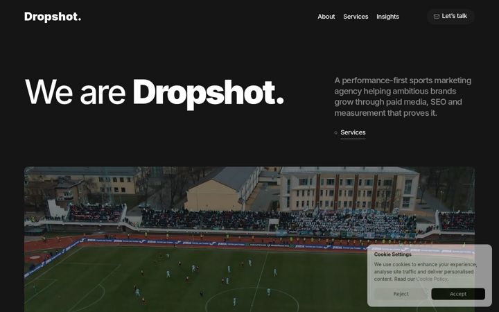 Screenshot of dropshotagency.com