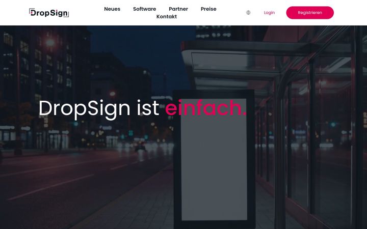 Kuvakaappaus sivustosta dropsign.de