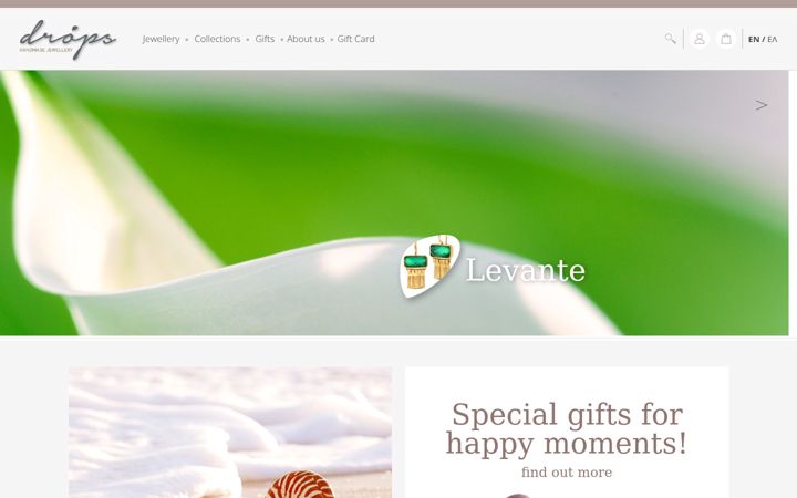 Screenshot of dropsjewellery.com
