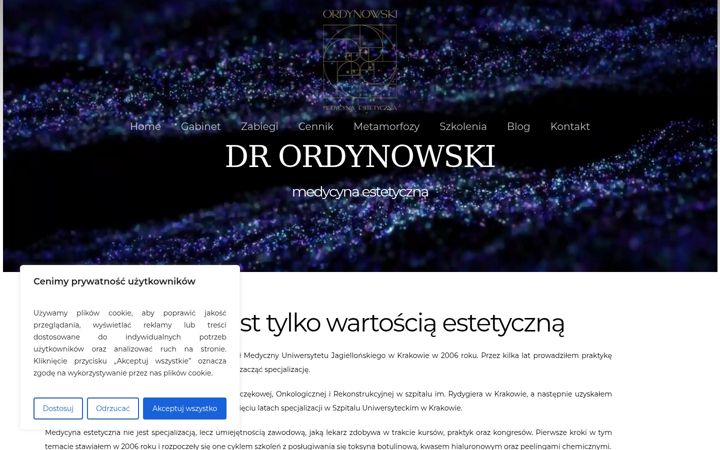 Captura de pantalla de drordynowski.pl