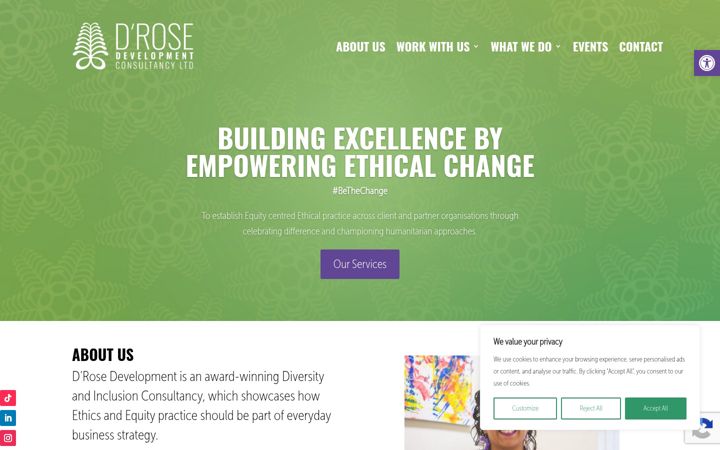 Screenshot of drosebusiness.com