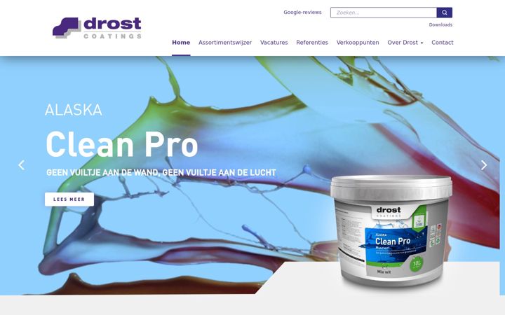 Screenshot of drostcoatings.nl