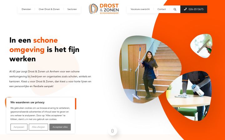 Screenshot di drostenzonen.nl