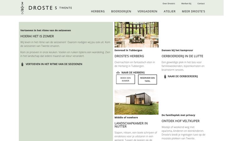 Screenshot di drostes.nl