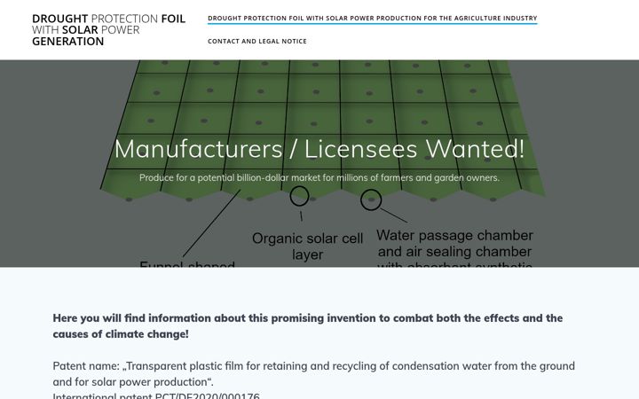 Screenshot of droughtprotectionfoil.com