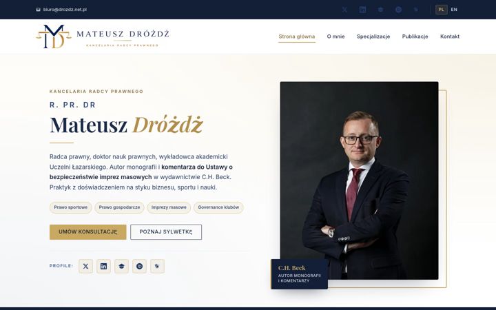 Captura de pantalla de drozdz.net.pl