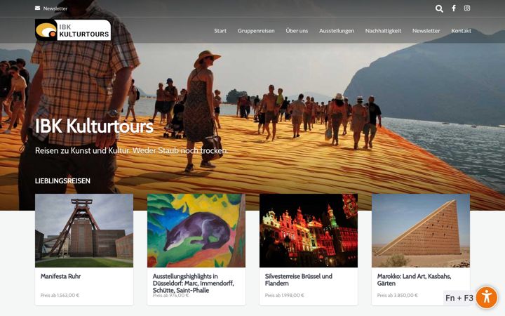 Kuvakaappaus sivustosta drp-kulturtours.de